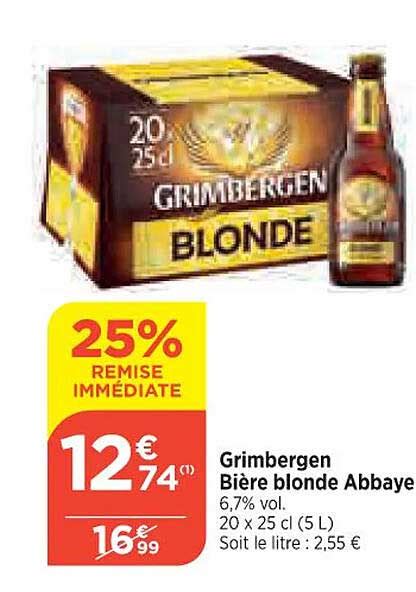 Promo Grimbergen Bi Re Blonde Abbaye Chez Maximarch Icatalogue Fr