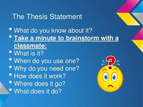 Writing A 3 Point Thesis Statement