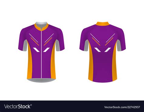 Cycling jersey mockup Royalty Free Vector Image