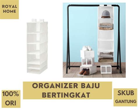 Promo Ikskubb Tempat Penyimpanan Gantung Putih Hanging Storage