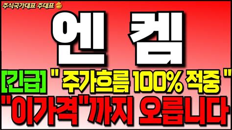 엔켐 주가전망 긴급 주가흐름 100 예상 적중 이가격까지 오릅니다 전량매도준비 엔켐 엔켐주가 엔켐주가