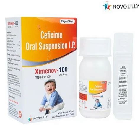 Novo Lilly Ximenov 100 Cefixime Oral Suspension IP Packaging Size