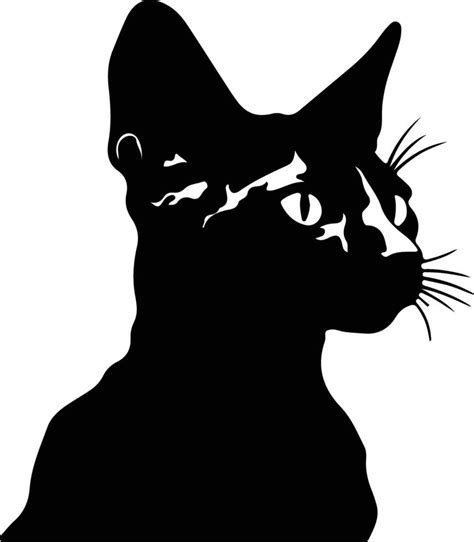 Cornish Rex Cat Silhouette Portrait 39056551 Vector Art At Vecteezy