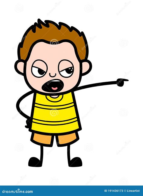 Boy Angry Shouting Vector Illustration 79258272