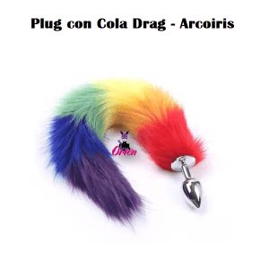 Plug Anal con Cola Arcoíris Drag Cherry Love Tienda Juguetes Adultos Sex Shop
