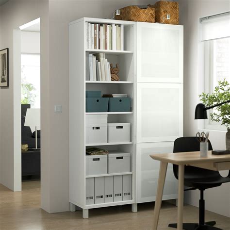 BESTÅ storage combination with doors, white/Mörtviken/Stubbarp white ...