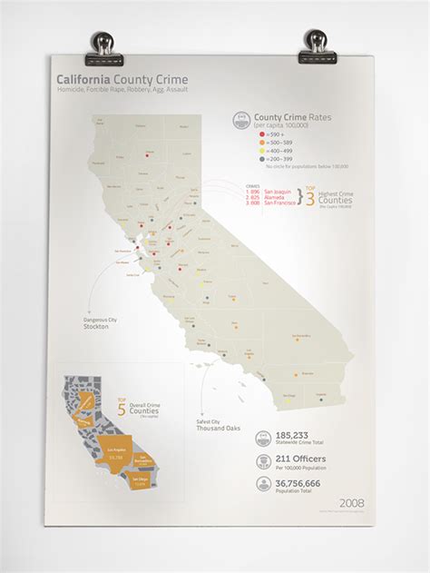 California Crime Map 2008 On Behance