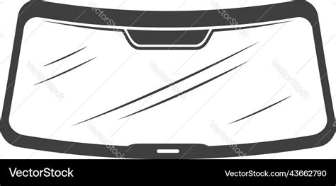 Car Windshield Glass Vehicle Part Icon Royalty Free Vector