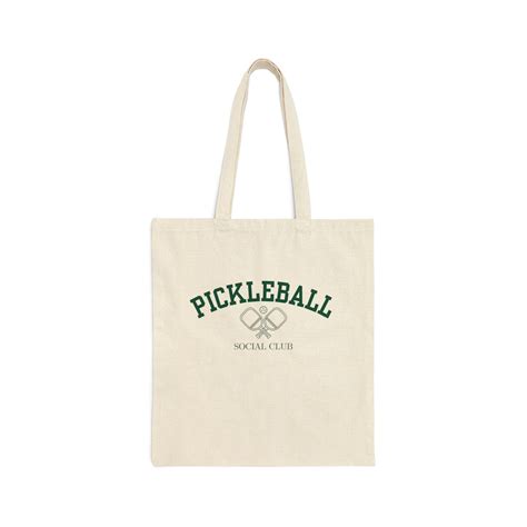 Pickleball Social Club Canvas Tote Bag Perfect Bag For Etsy