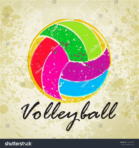 Vector Grunge Volleyball Grunge Backgrounds Stock Vector Royalty Free