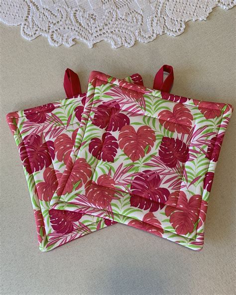 Handmade Potholders Handmade Hot Pads Quilted Potholders Etsy