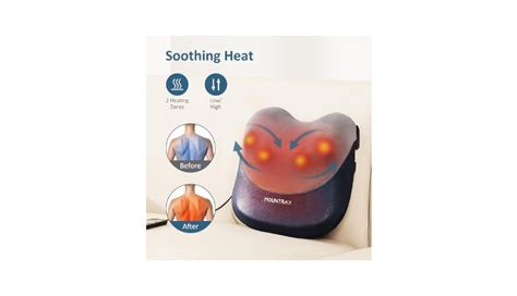 MOUNTRAX Back Massager With Heat Shiatsu Neck And Back Massager For