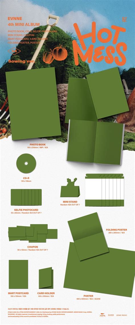 YESASIA EVNNE 4th MINI ALBUM HOT MESS Random Ver 鐳射唱片 EVNNE Jellyfish Entertainment