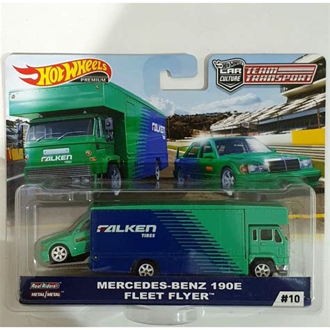 Hot Wheels Team Transport Mercedes Benz 190E Fleet Flyer Falken Shopee Malaysia