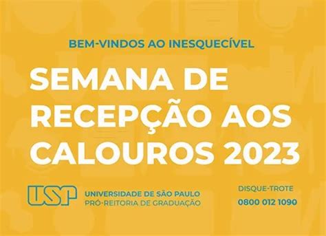 SEMANA DE RECEPÇÃO DE CALOUROS DO IOUSP 2023 IOUSP