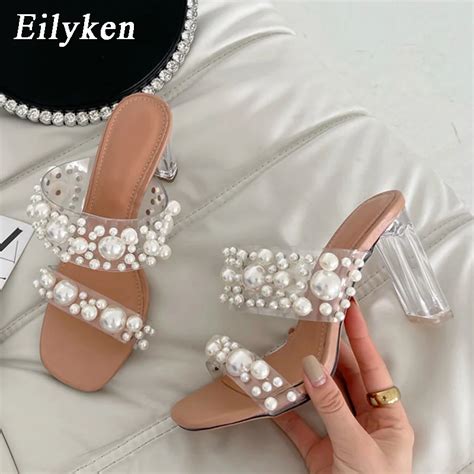 Eilyken Zapatos Transparentes De PVC Para Mujer Zapatillas Con Punta