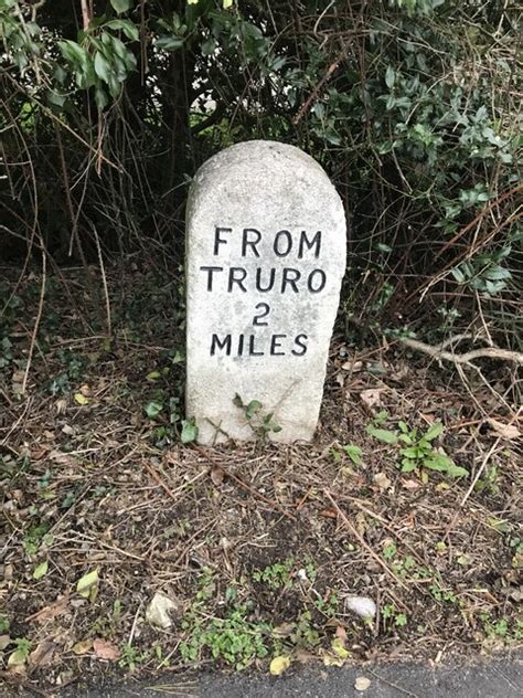 Old Milestone By The A390 In Gloweth © P Barnett Cc By Sa20