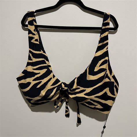 CODE B Bikini Top Atlas Style Zebra Size Depop