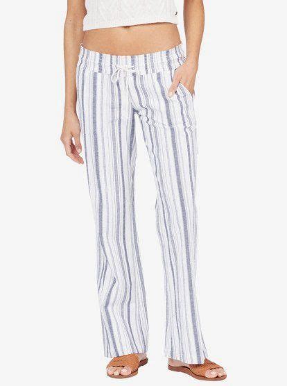 Roxy Oceanside Flared Pants Mood Indigo Oceanside Stri Bsp