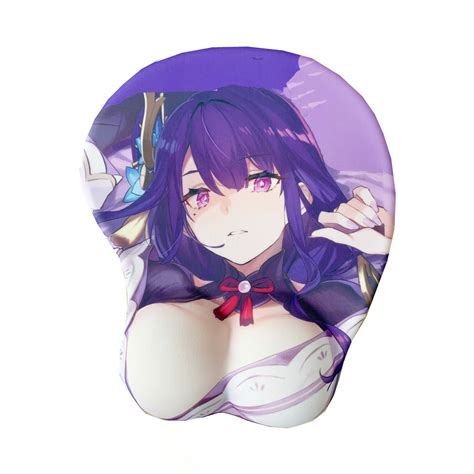 Genshin Impact Raiden Shogun Baal Anime D Mouse Pads Soft Breast Sexy