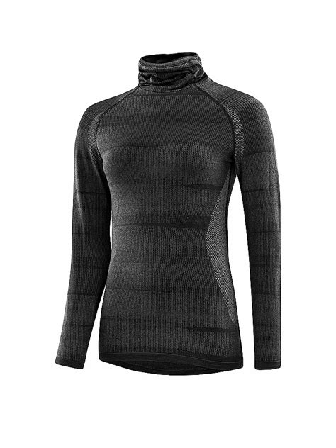 L Ffler Damen Unterziehshirt Rollneck Transtex Hybrid Schwarz