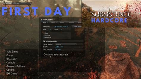 Subsistence Hardcore S E First Start YouTube