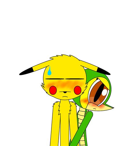 You Stay Away From My Boyfriend Pikachu X Snivy By Estradazak On