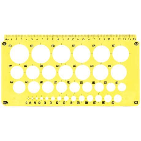 Линейка-трафарет с окружностями 1-36 мм "Irbis" - купить оптом в Украине