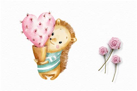 Valentine S Day Watercolor Clipart By Colibriwatercolor Thehungryjpeg