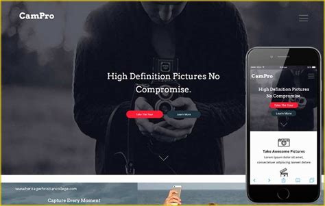 Photography Portfolio Website Templates Free Of Gallery Mobile Website