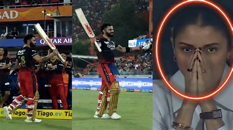 Anushka Sharma Crying And Emotional After Kohli Hundred Against Srh Rcb