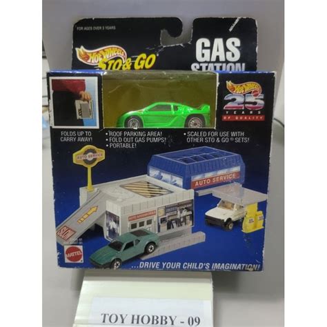 Hot Wheels Gas Station Boxset Green Zender Shopee Malaysia