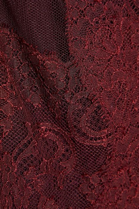 VALENTINO GARAVANI Pussy Bow Paneled Lace Dress THE OUTNET