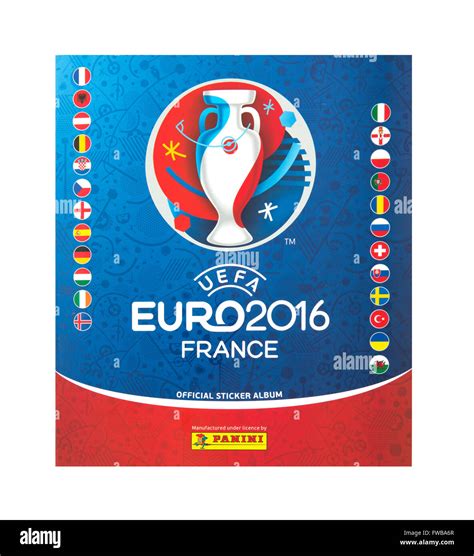 Panini Euro France Sticker Collection And Album On A White