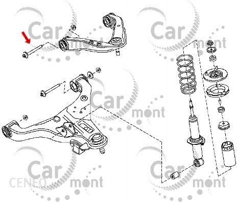 Wahacz Nissan Oe Śruba Przedniego Wahacza Górnego Navara Pathfinder ...