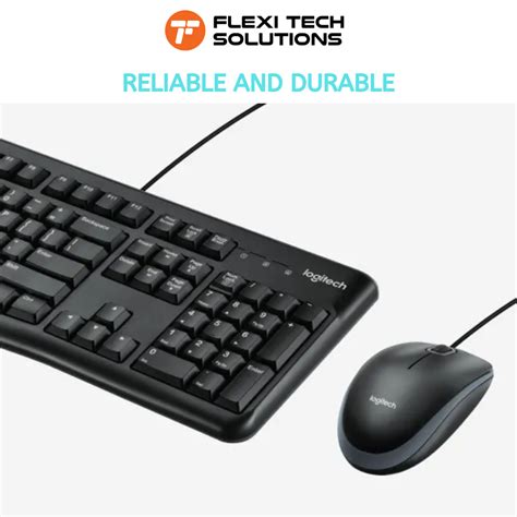 LOGITECH MK120 USB Office Keyboard and Mouse Plug-and-Play USB Combo ...