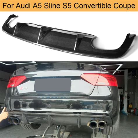 Carbon Fiber Hinten Stoßstange Diffusor Lip Spoiler für Audi A5 Sline