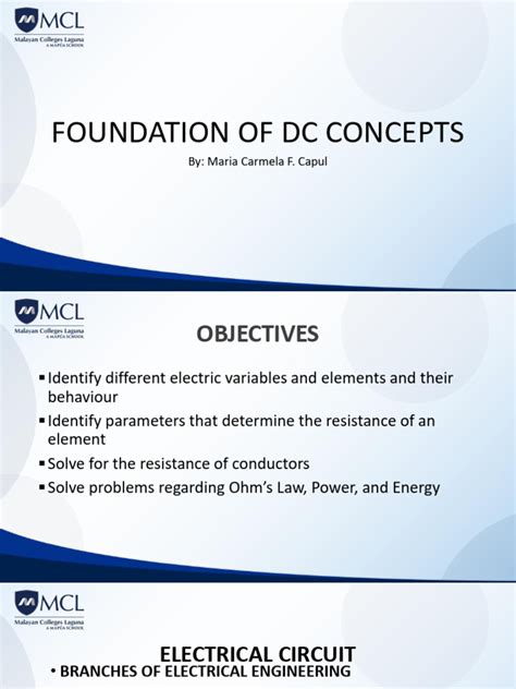 lesson  foundation  dc concepts