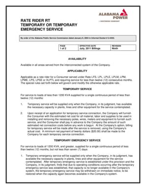 Fillable Online Rate Rider Rt Short Form Request For Individual Tax