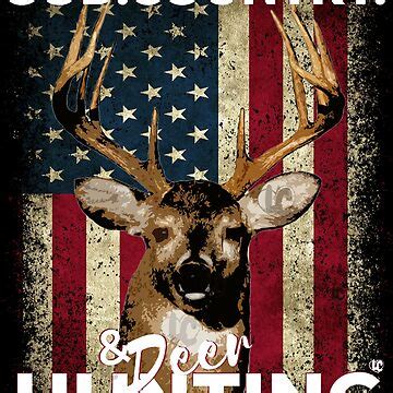 God Country And Deer Hunting American Flag Whitetail Buck Design