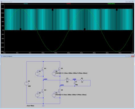 LTspice Half Bridge Inverter Ringing And Current Spikes Electrical