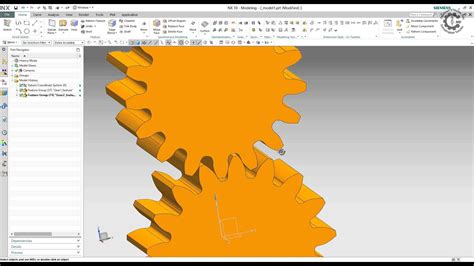 Siemens Plm Nx Gc Toolkit Profile Shifted Spur Gear Modeling Youtube