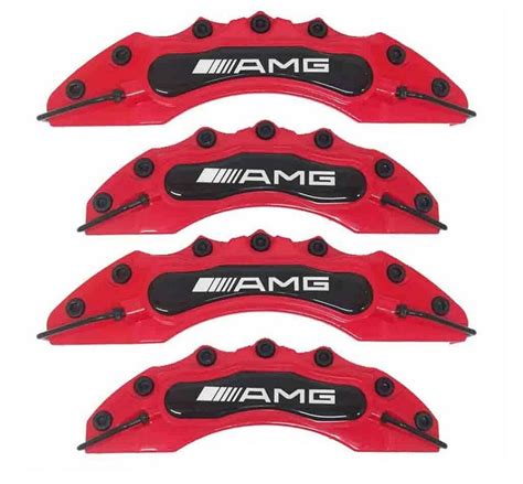 Mercedes Brake Caliper Covers Set Kit Front Rear Red Amg Etsy