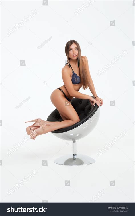 Sexy Woman White Lingerie On White Stock Photo 600986549 Shutterstock