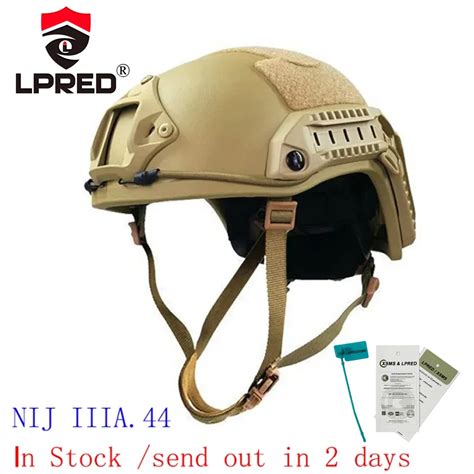 Lpred Real Bulletproof Helmet Ballistic High Cut Tactical Nij A Helmet