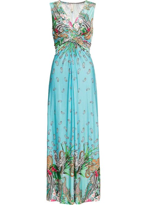 Maxi Sommerkleid T Rkis Paisley Damen Bodyflirt Boutique Bonprix De