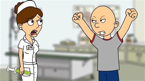 Classic Caillou Misbehaves At His Flu Shotgrounded Youtube