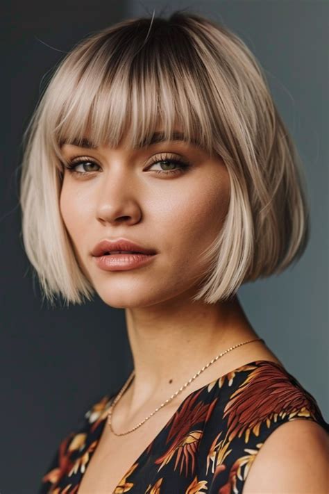 Bob Mit Seitenpony Und Weitere Schicke Ideen F R Kurze Blonde Haare Mit Pony Kurze Blonde