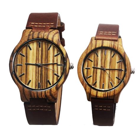 Venta Caliente Cebra De Madera Relojes Para Hombres Y Mujeres Manera