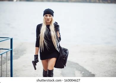 8 847 Blonde Girl With Gun Royalty Free Images Stock Photos Pictures Shutterstock